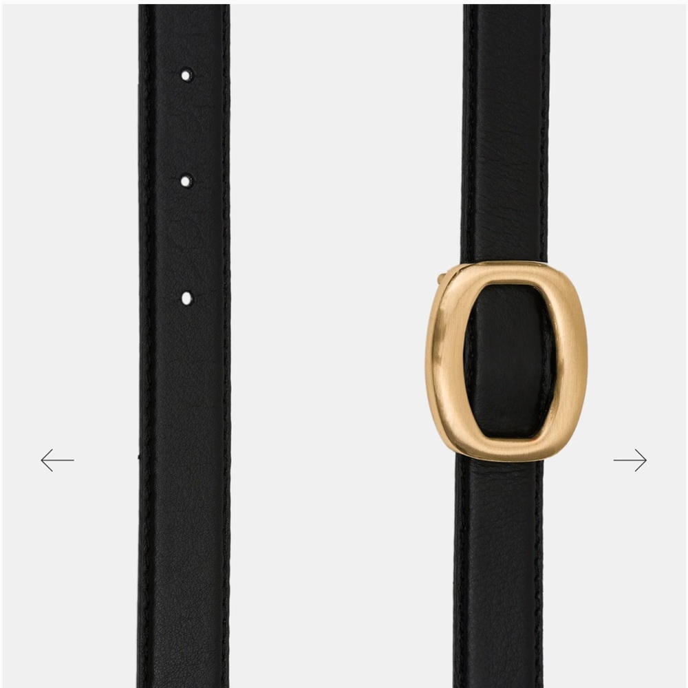 Source Unknown Round Hexagon Leather Belt